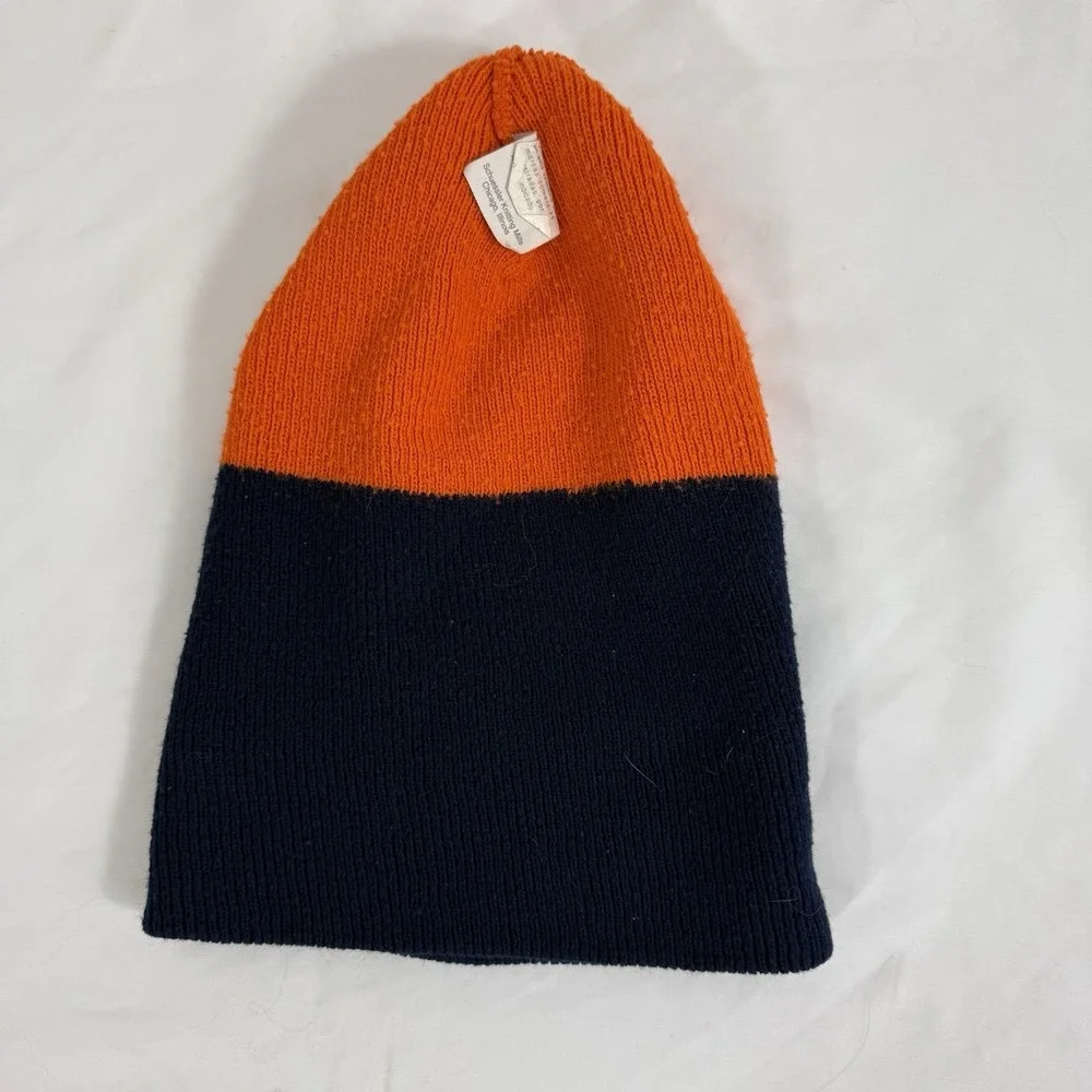 Vintage Schuessler‎ NFL Denver Broncos Cuff Knit Beanie Orange Blue Logo USA